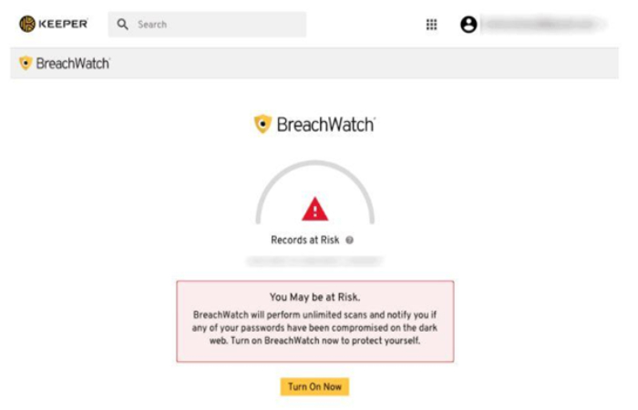 BreachWatch – Keeper Password Manager Dark Web Protection Feature
