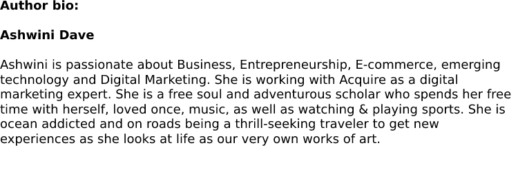 Author bio - Shared Inbox